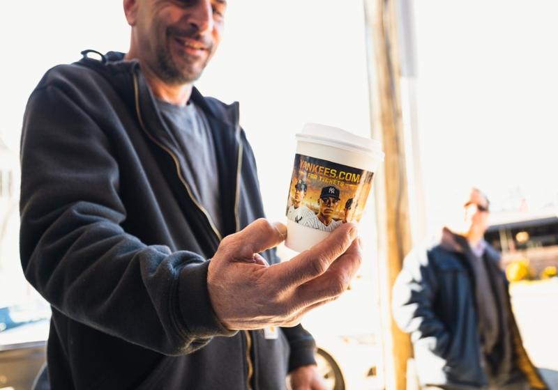 Branded Coffee Sleeves advertising campaign