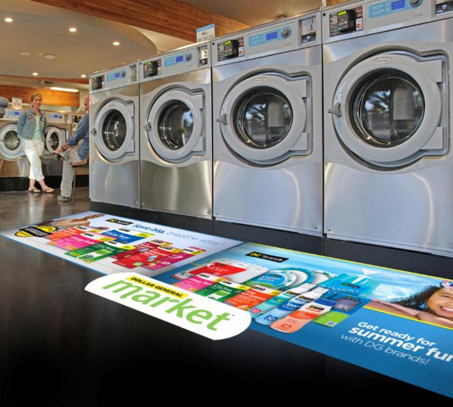 Laundromats advertising by Encompass Media Group